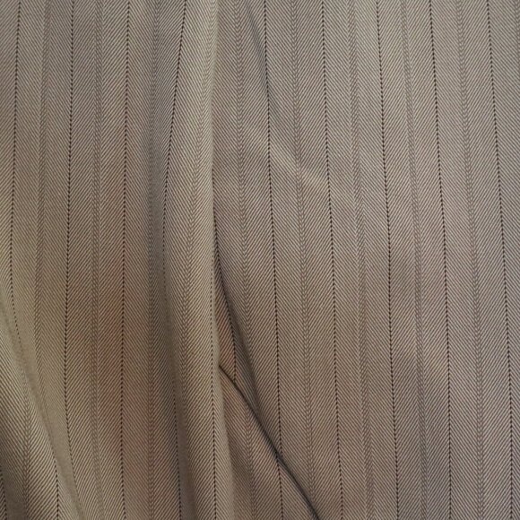 Investments Women's Size 14S Dress Pants Tan Stripes Pockets Machine Wash/Dry - Picture 2 of 5